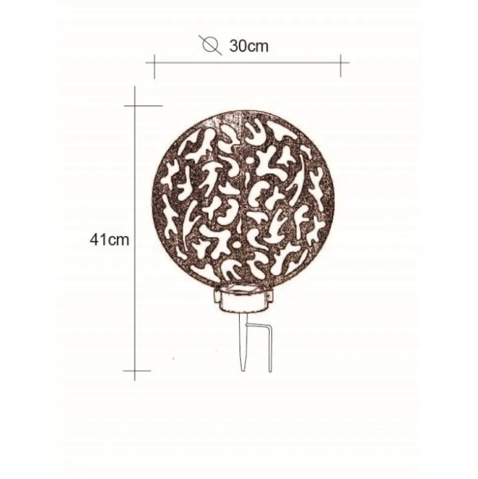 Lampe Solaire Globo Led Argente, 2 Lumieres