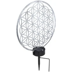 Lampe Solaire Globo Led Argente, 2 Lumieres