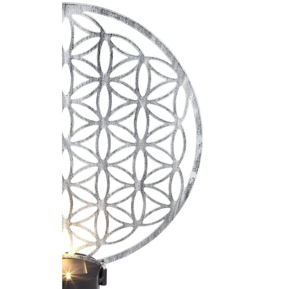 Lampe Solaire Globo Led Argente, 2 Lumieres