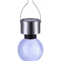 Lampe Solaire Globo Led Acier Inoxydable, 1 Lumiere, Changeur De Couleurs