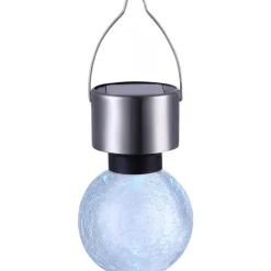 Lampe Solaire Globo Led Acier Inoxydable, 1 Lumiere, Changeur De Couleurs