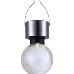Lampe Solaire Globo Led Acier Inoxydable, 1 Lumiere, Changeur De Couleurs