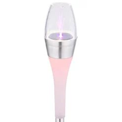 Lampe Solaire Globo Led Acier Inoxydable, 2 Lumieres, Changeur De Couleurs