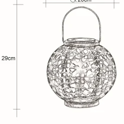 Lampe Solaire Globo Led Argente, 1 Lumiere