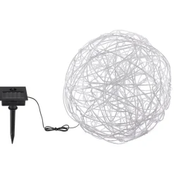 Lampe Solaire Globo Led Argente, 30 Lumieres