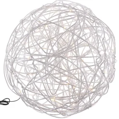 Lampe Solaire Globo Led Argente, 30 Lumieres