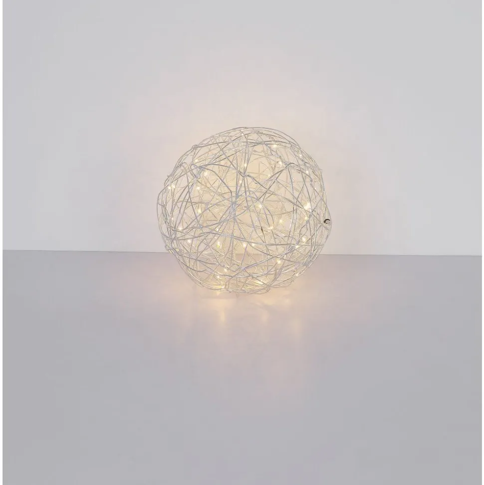 Lampe Solaire Globo Led Argente, 30 Lumieres