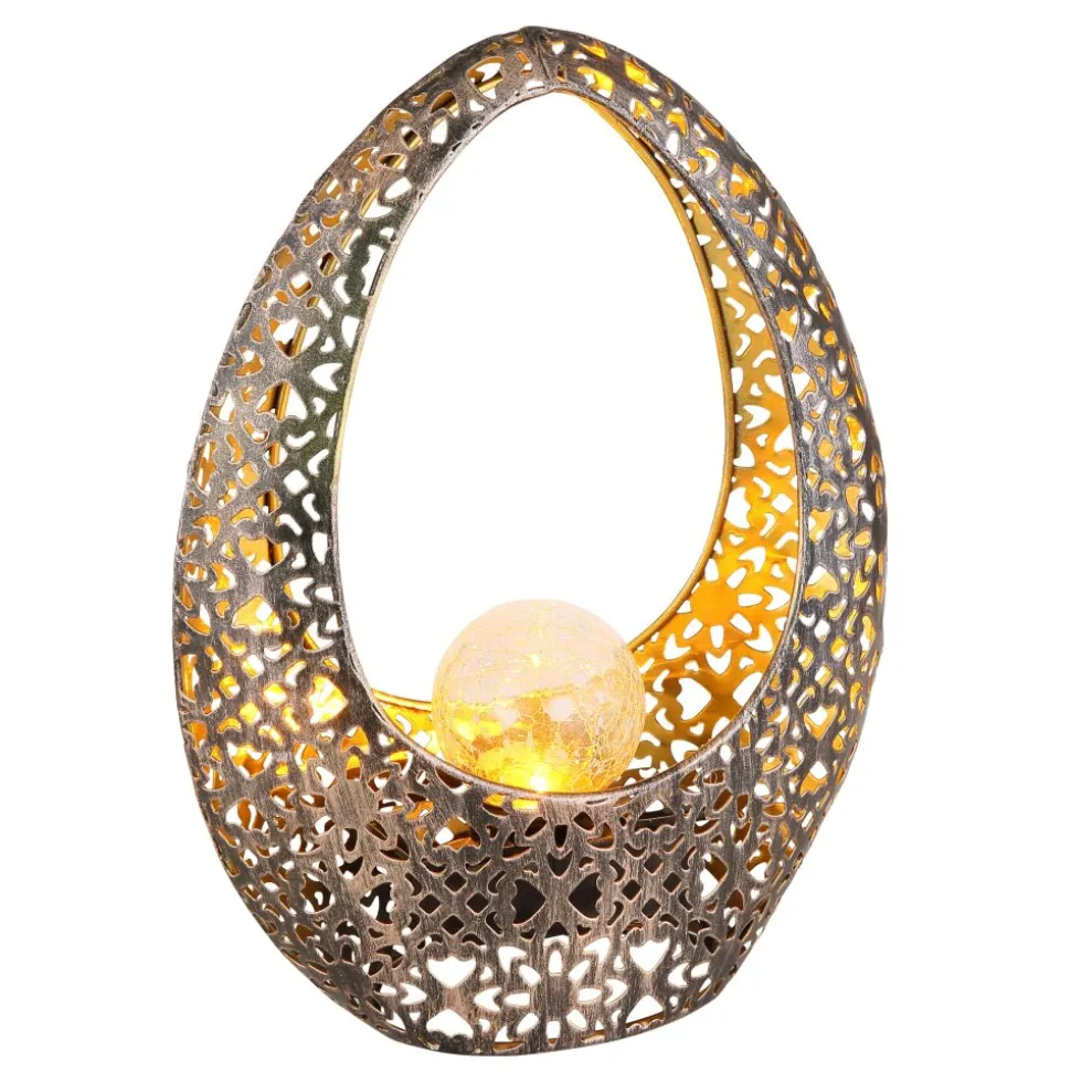 Lampe Solaire Globo Led Bronze, Or, 1 Lumiere