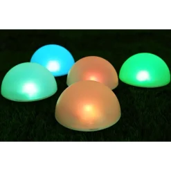 Lampe Solaire Globo Led Noir, 5 Lumieres, Changeur De Couleurs