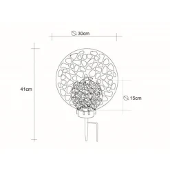 Lampe Solaire Globo Led Noir, 2 Lumieres