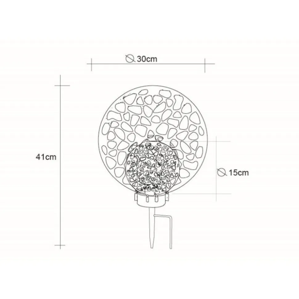 Lampe Solaire Globo Led Noir, 2 Lumieres