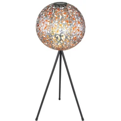 Lampe Solaire Globo Led Noir, 1 Lumiere