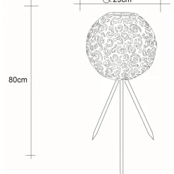 Lampe Solaire Globo Led Noir, 1 Lumiere