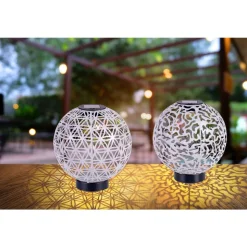 Lampe Solaire Globo Led Noir, 1 Lumiere