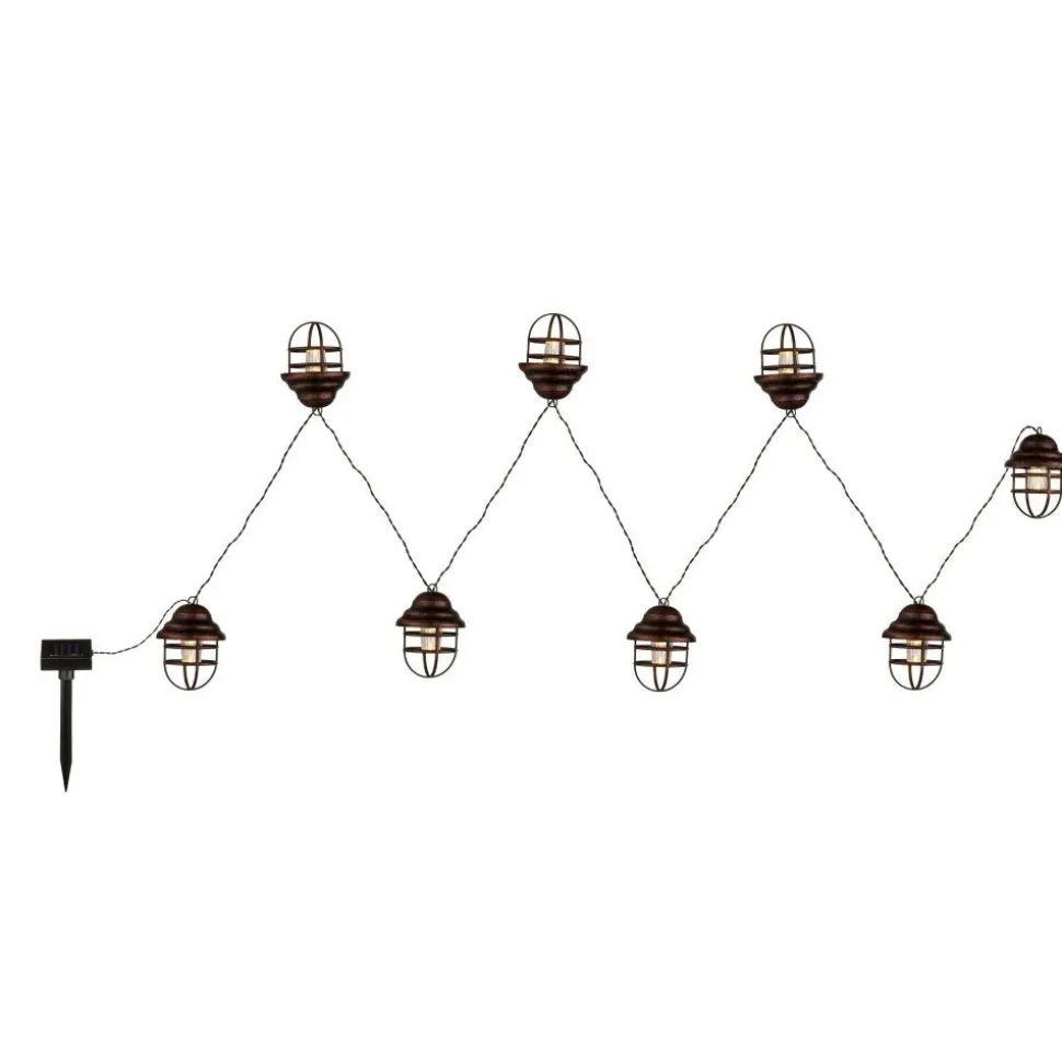 Lampe Solaire Globo Led Noir, 8 Lumieres