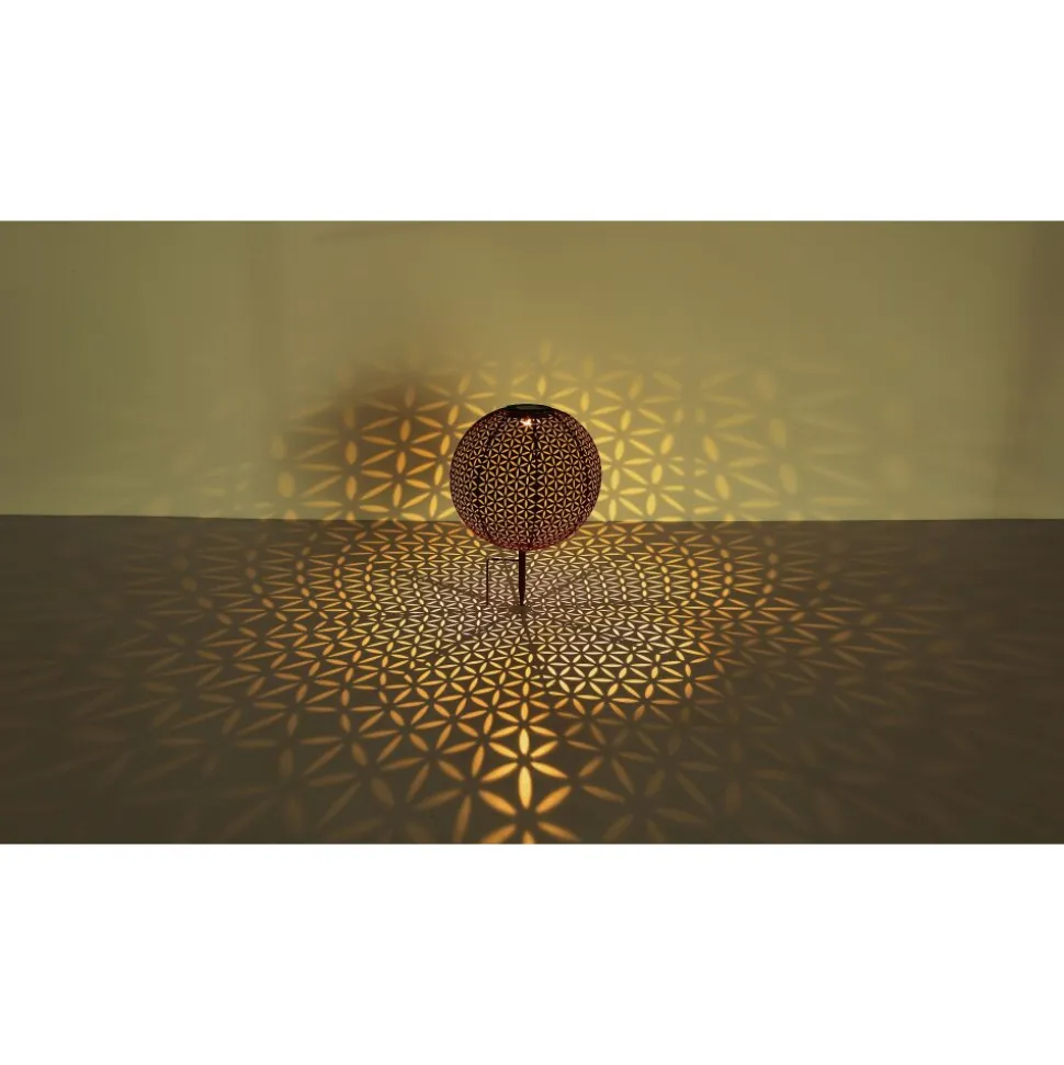 Lampe Solaire Globo Led Rouille, 1 Lumiere