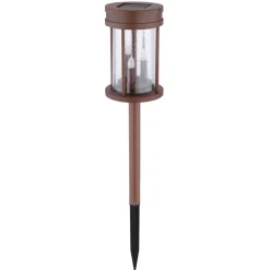 Lampe Solaire Globo Led Rouille, 3 Lumieres