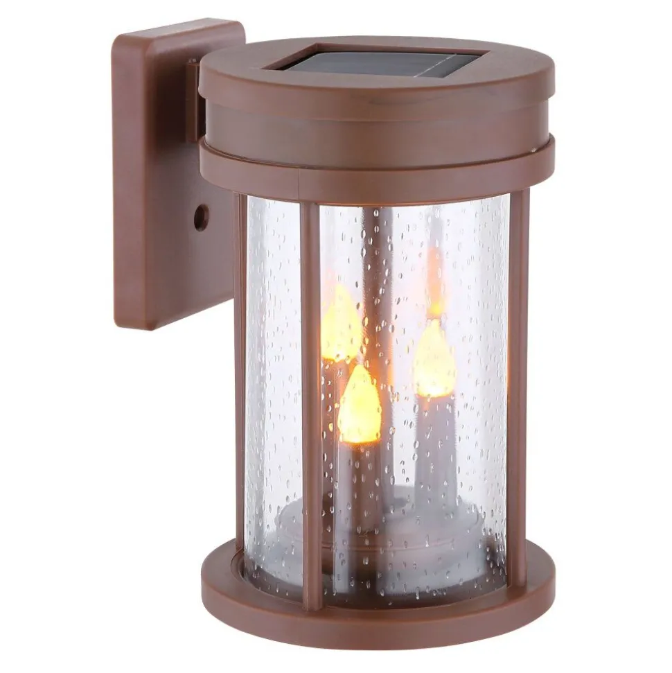 Lampe Solaire Globo Led Rouille, 3 Lumieres