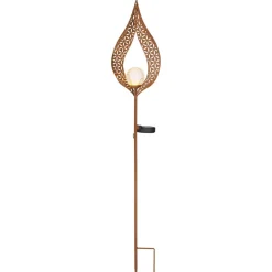 Lampe Solaire Globo Led Rouille, 1 Lumiere