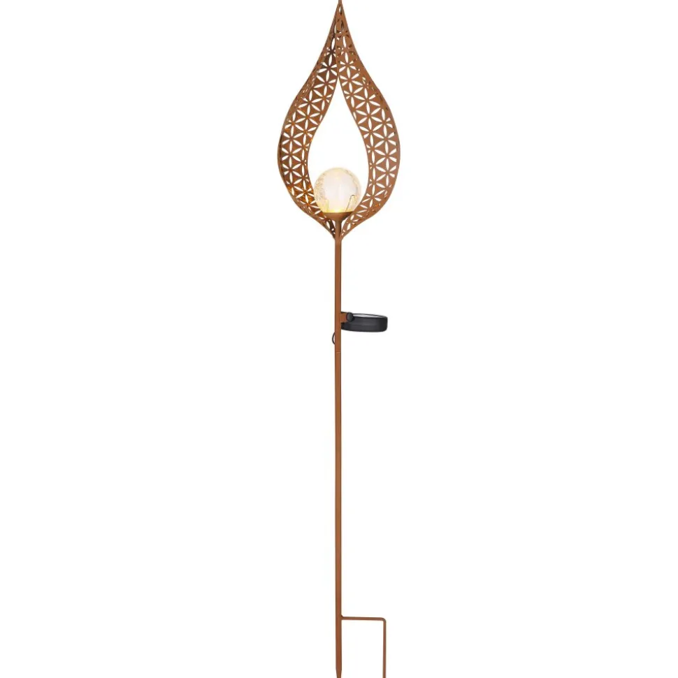 Lampe Solaire Globo Led Rouille, 1 Lumiere