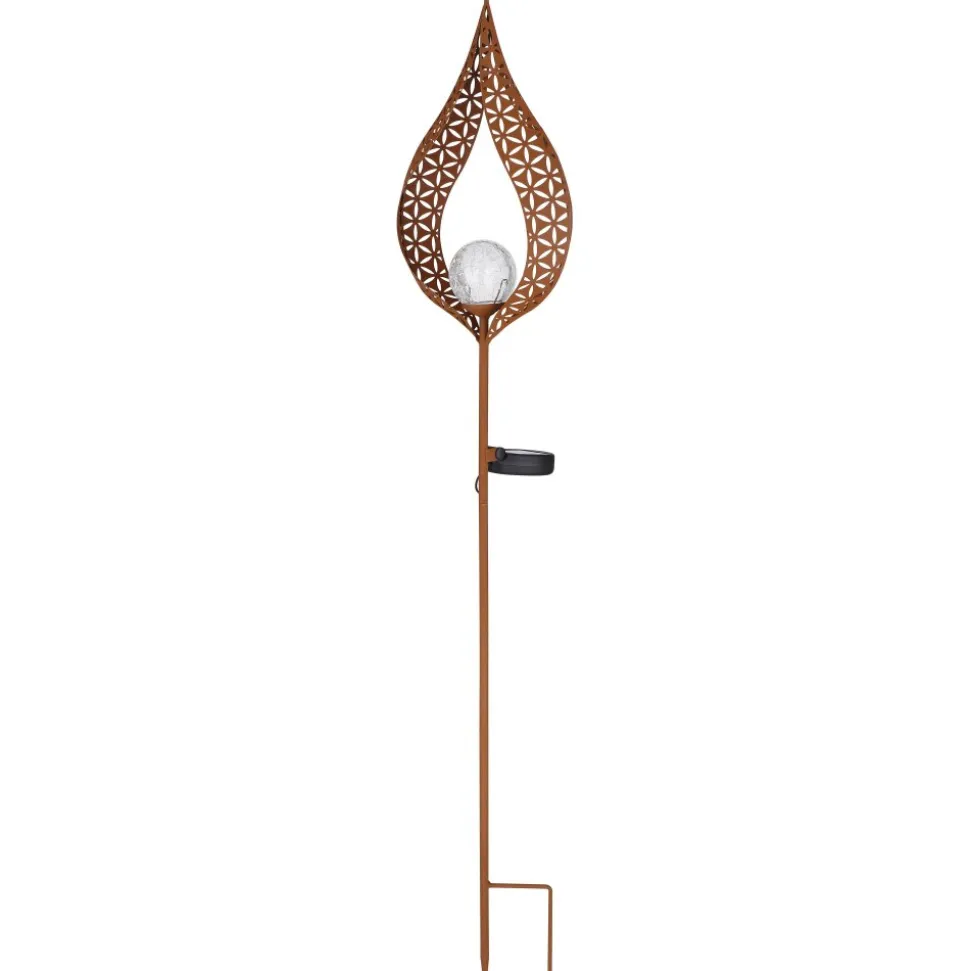 Lampe Solaire Globo Led Rouille, 1 Lumiere