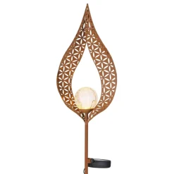 Lampe Solaire Globo Led Rouille, 1 Lumiere