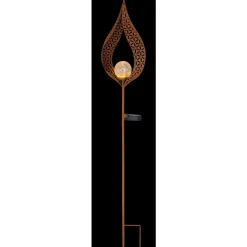 Lampe Solaire Globo Led Rouille, 1 Lumiere