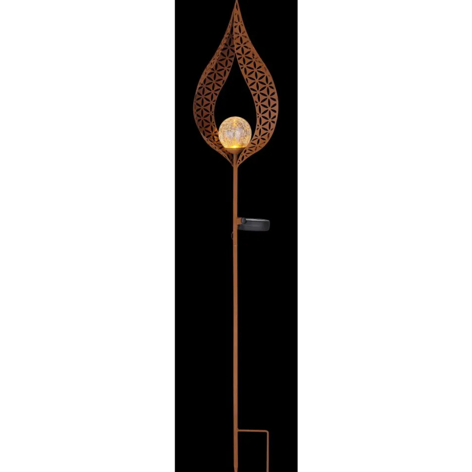 Lampe Solaire Globo Led Rouille, 1 Lumiere