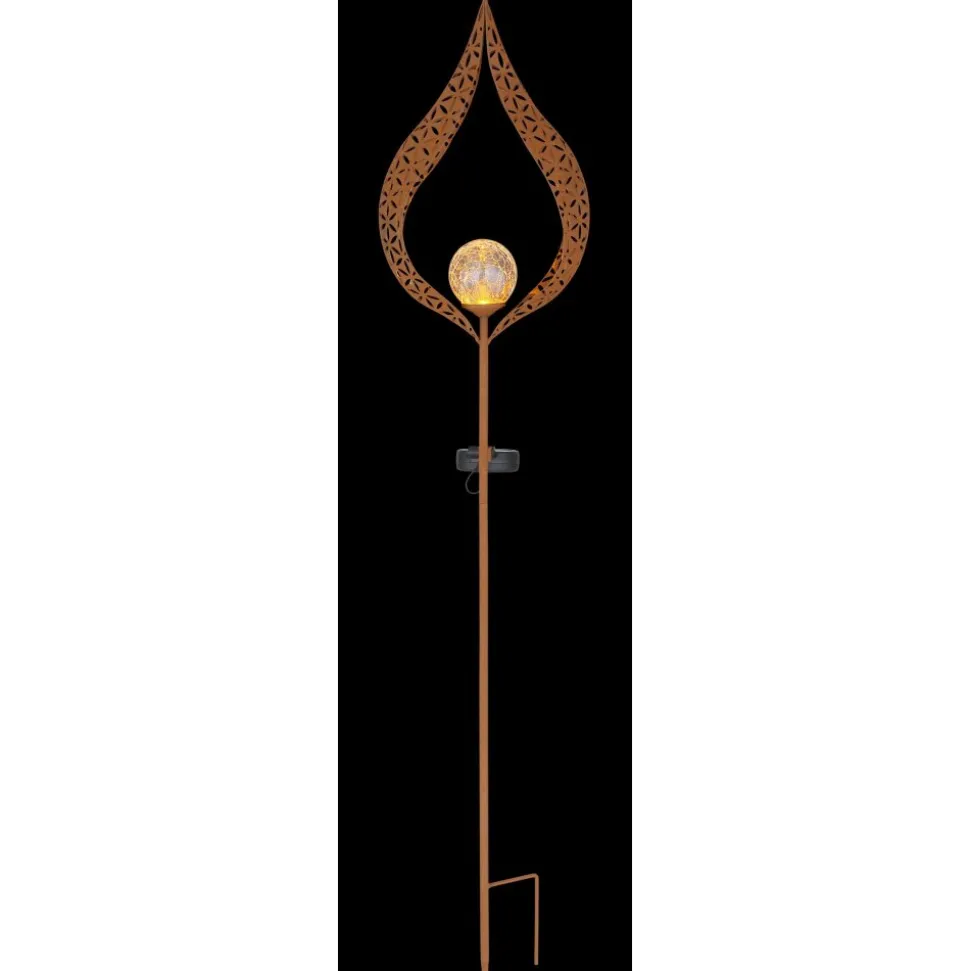 Lampe Solaire Globo Led Rouille, 1 Lumiere
