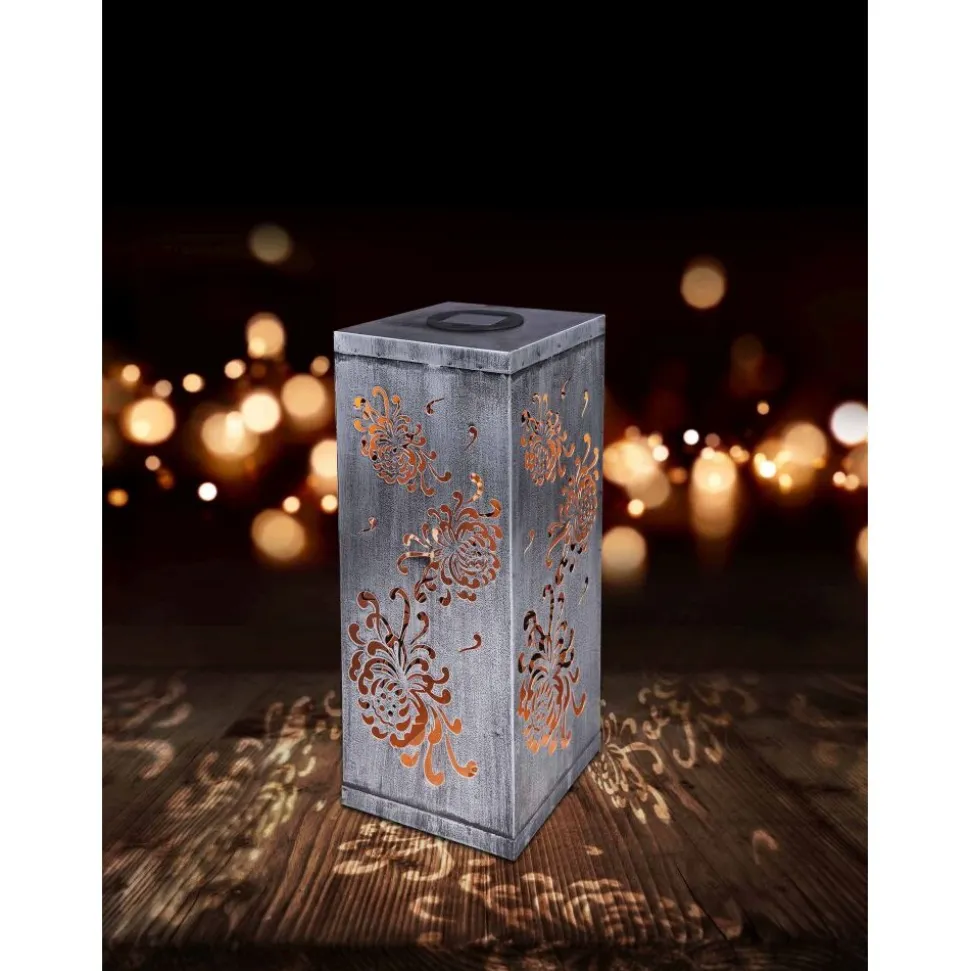 Lampe Solaire Globo Rex Led Argente, 1 Lumiere
