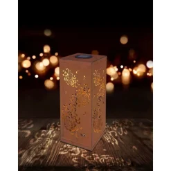 Lampe Solaire Globo Rex Led Rouille, 1 Lumiere