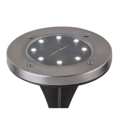 Lampe Solaire Globo Rocky Led Noir, 8 Lumieres