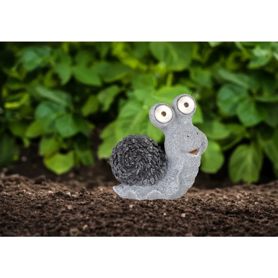 Lampe Solaire Globo Schnecke Led Gris, 2 Lumieres