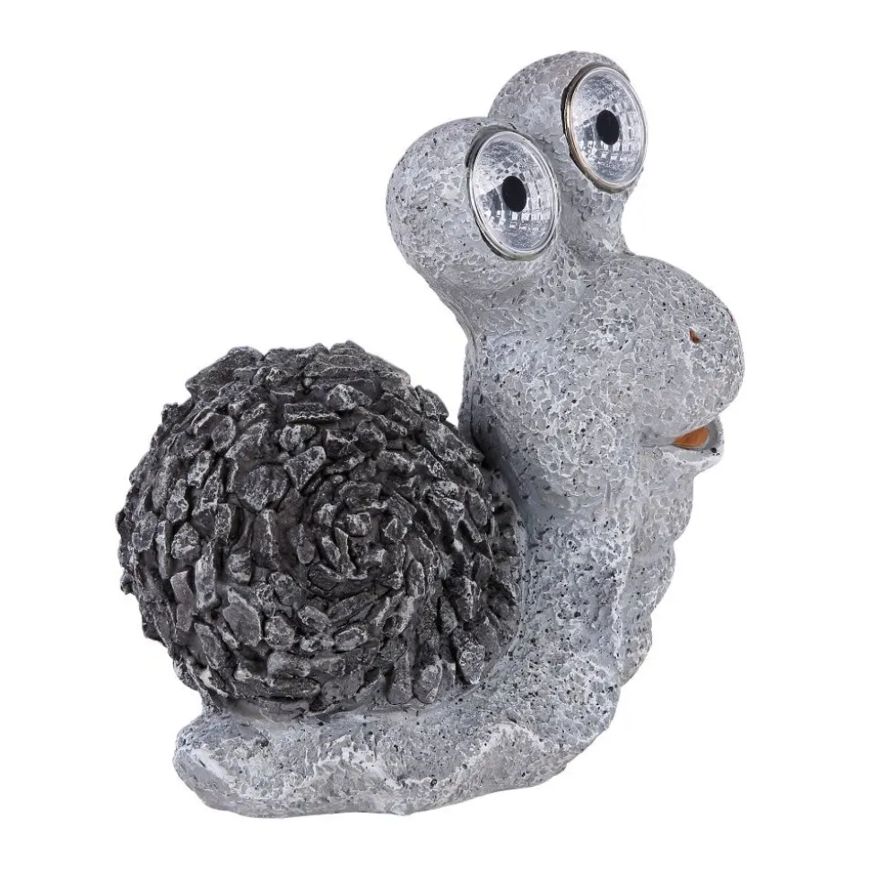 Lampe Solaire Globo Schnecke Led Gris, 2 Lumieres