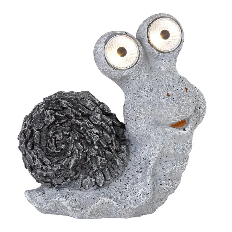 Lampe Solaire Globo Schnecke Led Gris, 2 Lumieres