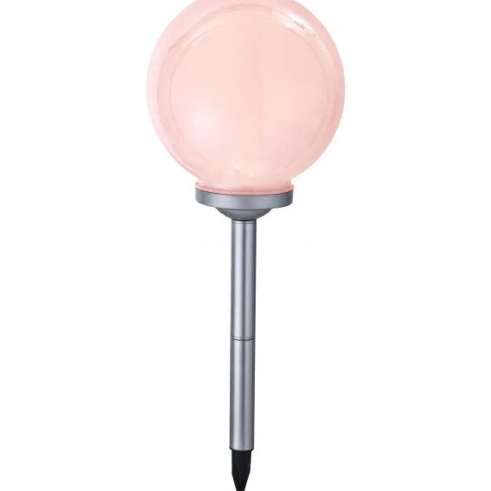 Lampe Solaire Globo Solar Led Argente, 4 Lumieres