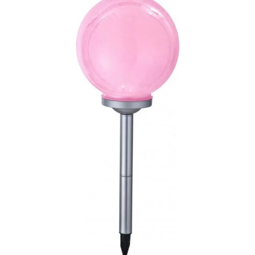 Lampe Solaire Globo Solar Led Argente, 4 Lumieres