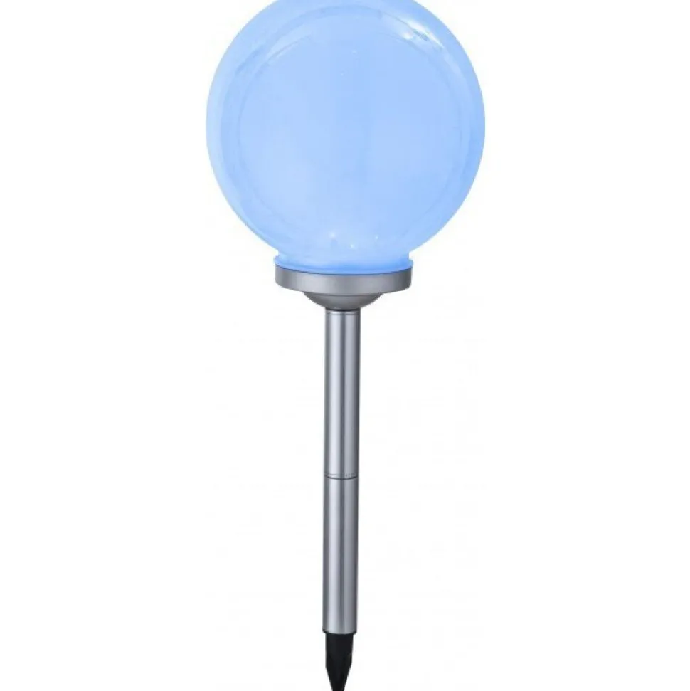 Lampe Solaire Globo Solar Led Argente, 4 Lumieres