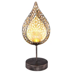 Lampe Solaire Globo Solar Led Ancien, Or, 1 Lumiere