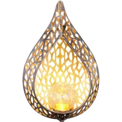 Lampe Solaire Globo Solar Led Ancien, Or, 1 Lumiere