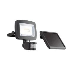 Lampe Solaire Globo Solar Led Noir, 1 Lumiere, Detecteur De Mouvement