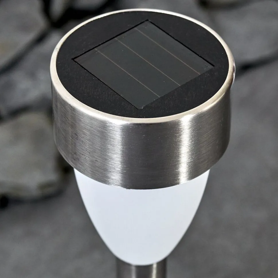 Lampe Solaire Gorizia Led Acier Inoxydable, 3 Lumieres