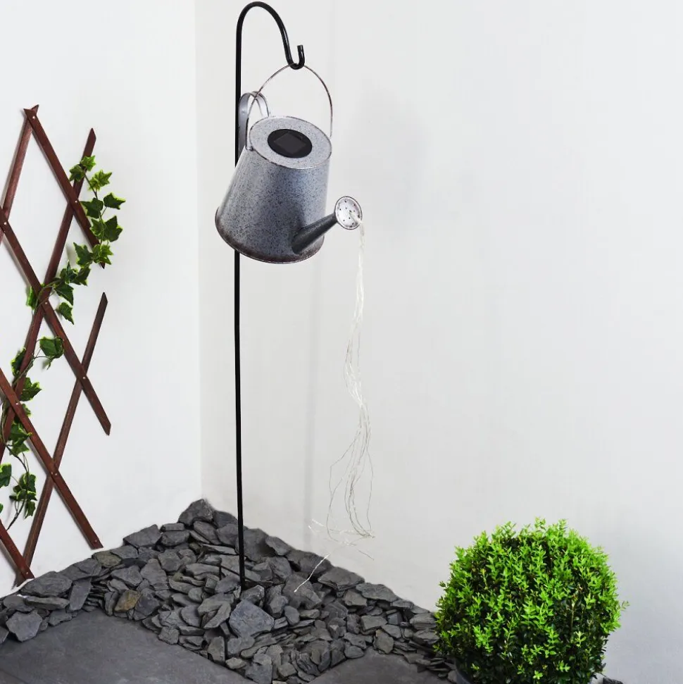Lampe Solaire Isernia Led Rouille, Argente, 80 Lumieres