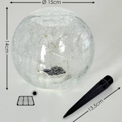 Lampe Solaire Jurmala Led Transparent, 1 Lumiere