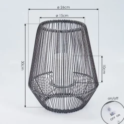 Lampe Solaire Mendola Led Gris, 1 Lumiere