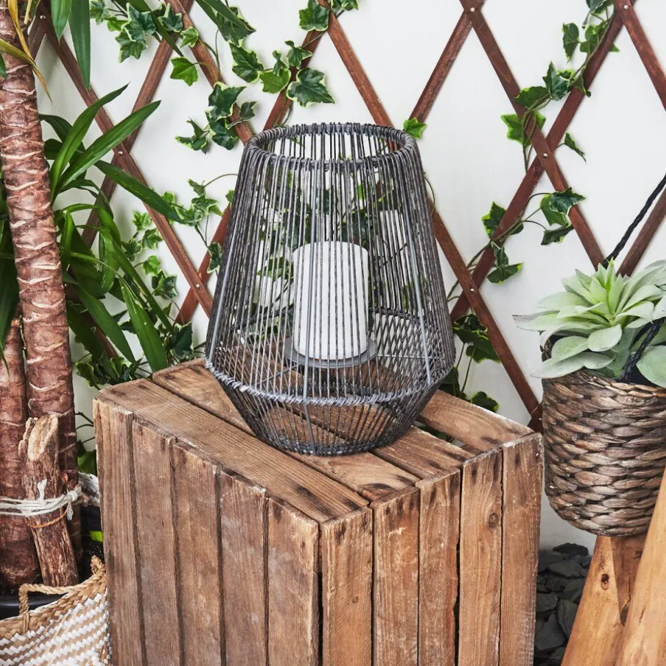Lampe Solaire Mendola Led Gris, 1 Lumiere