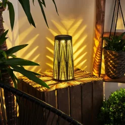 Lampe Solaire Meteo Led Or, Noir, 1 Lumiere