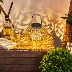 Lampe Solaire Moreland Led Cuivre, Noir, Argente, 1 Lumiere