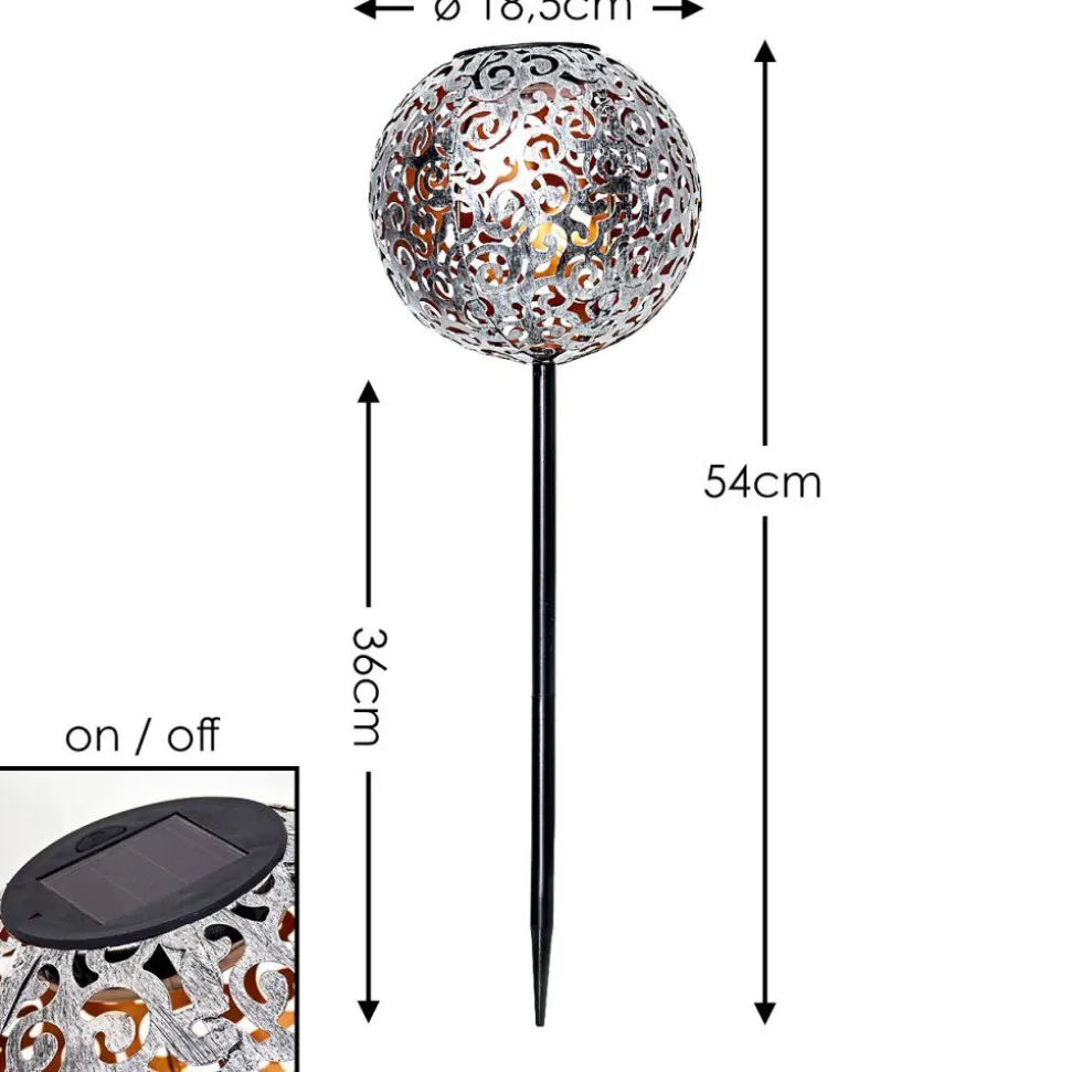 Lampe Solaire Paradiski Led Noir, 1 Lumiere