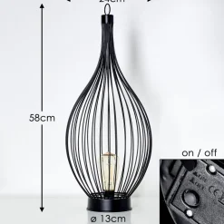 Lampe Solaire Pasadena Led Noir, 1 Lumiere